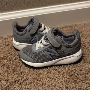 New Balance Kids Gray and Blue Sneakers